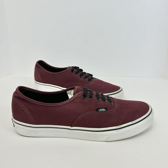 Vans Other - Vans Shoes Mens 11 Authentic Low Top Burgundy Canvas Lace Up Skater Grunge Y2K